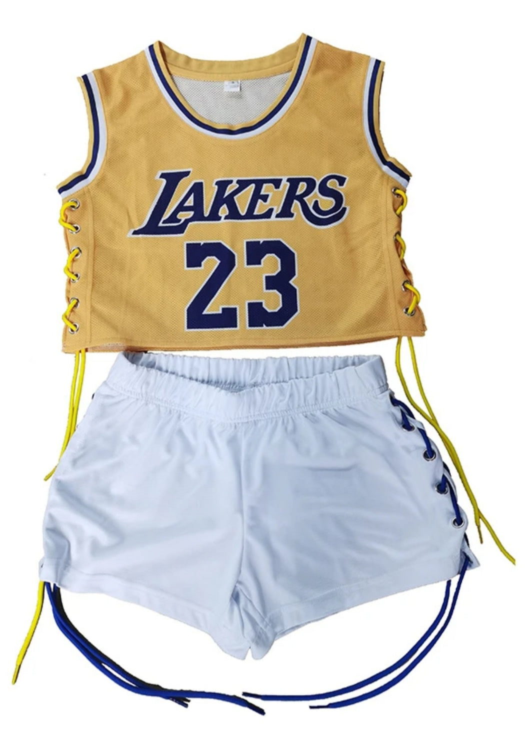 Penny's Boutique Lakers 23 Jersey Two-Piece Short Set Medium