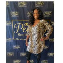 Load image into Gallery viewer, LIGHT LEOPARD LONG SLEEVE TUNIC
